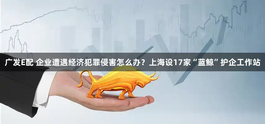 广发E配 企业遭遇经济犯罪侵害怎么办？上海设17家“蓝鲸”护企工作站