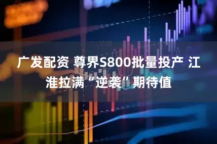广发配资 尊界S800批量投产 江淮拉满“逆袭”期待值